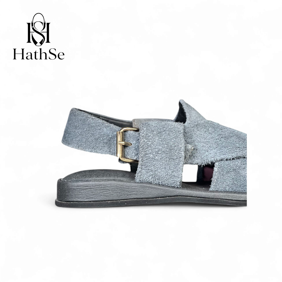 Sky Blue Premium Comfort Suede Peshawari Chappal