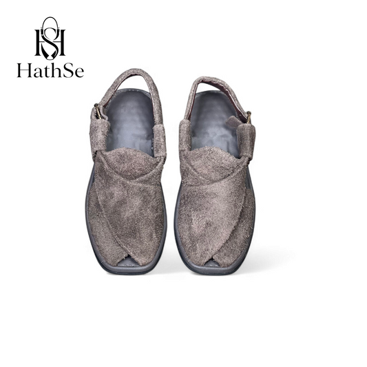 Chocolate Brown Premium Comfort Suede Peshawari Chappal