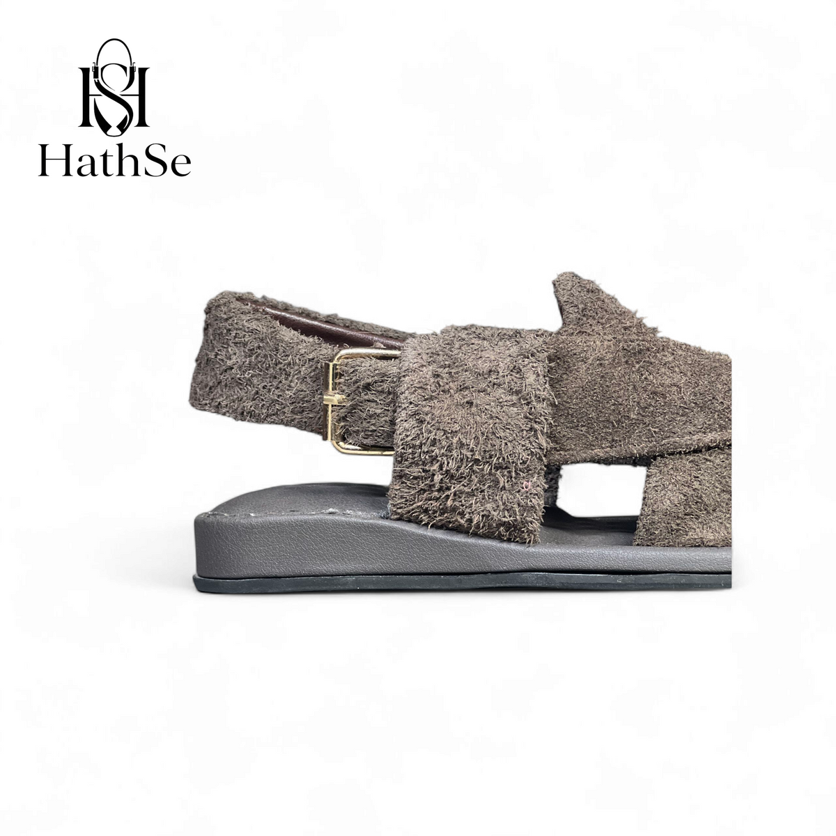 Chocolate Brown Premium Comfort Suede Peshawari Chappal