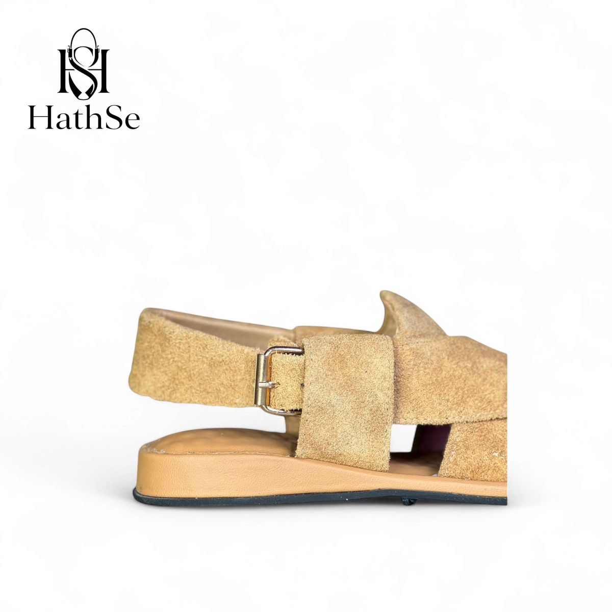 Honey Camel Premium Comfort Suede Peshawari Chappal